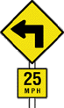 advisory speed sign