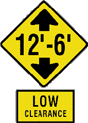 low clearance sign