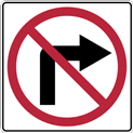 no right turn sign