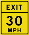 recommended speed limit sign
