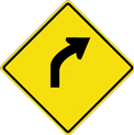 right curve sign
