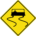 slippery when wet sign